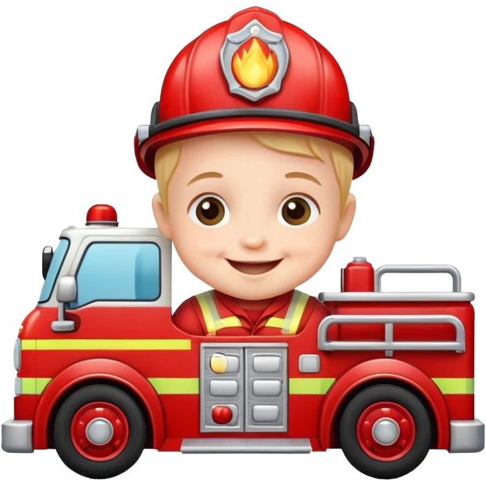 Baby in a fire engine emoji