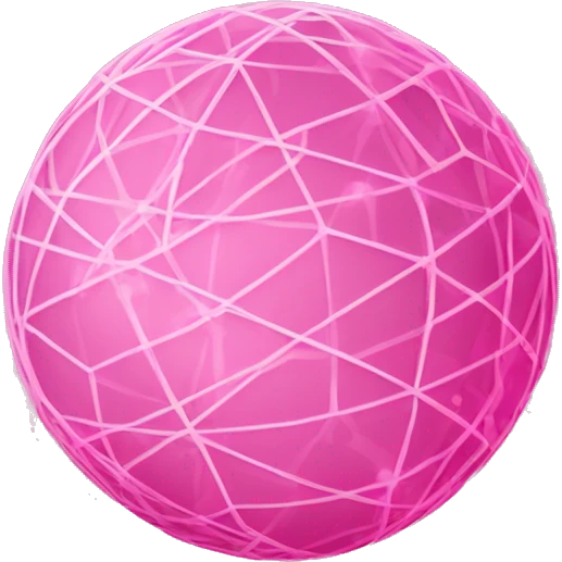 Pink and light pink connected network globe   emoji
