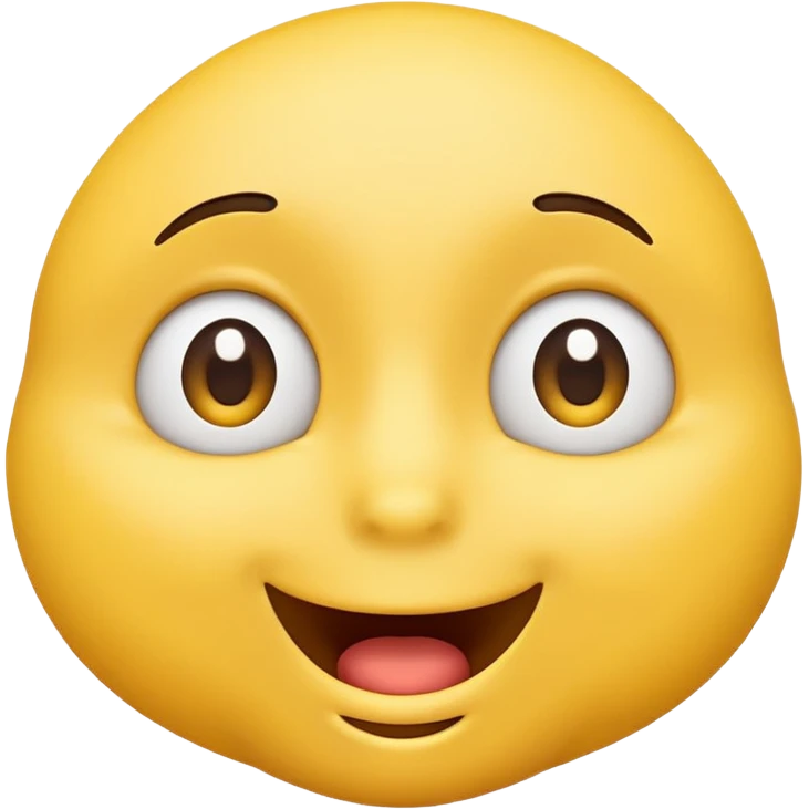 Create a royalty free "thinking" emoji with the mouth pulled up to the left and the eyes looking up to the right emoji