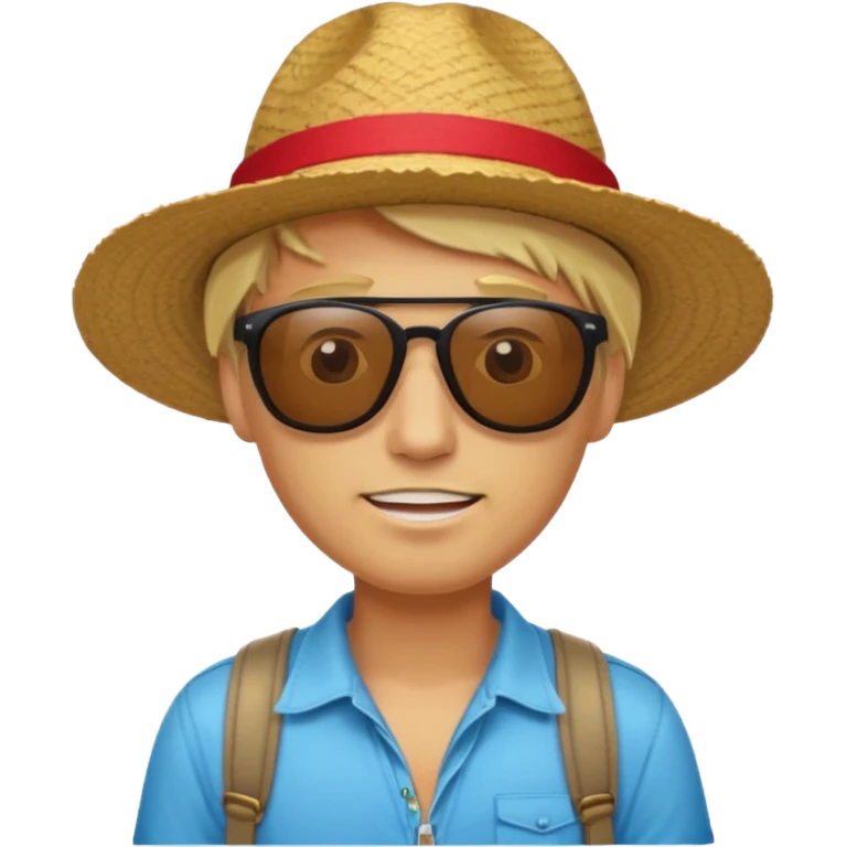 Blonde guy tourist in Peru emoji