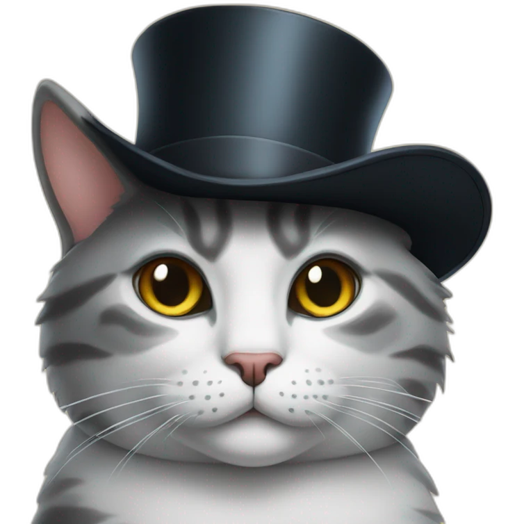 cat with tophat emoji