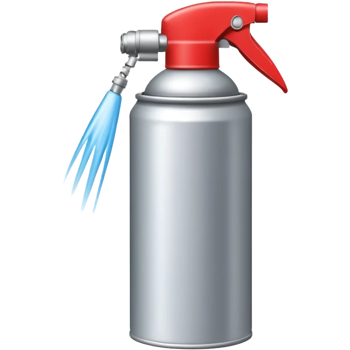 a can of hairspray spraying out emoji