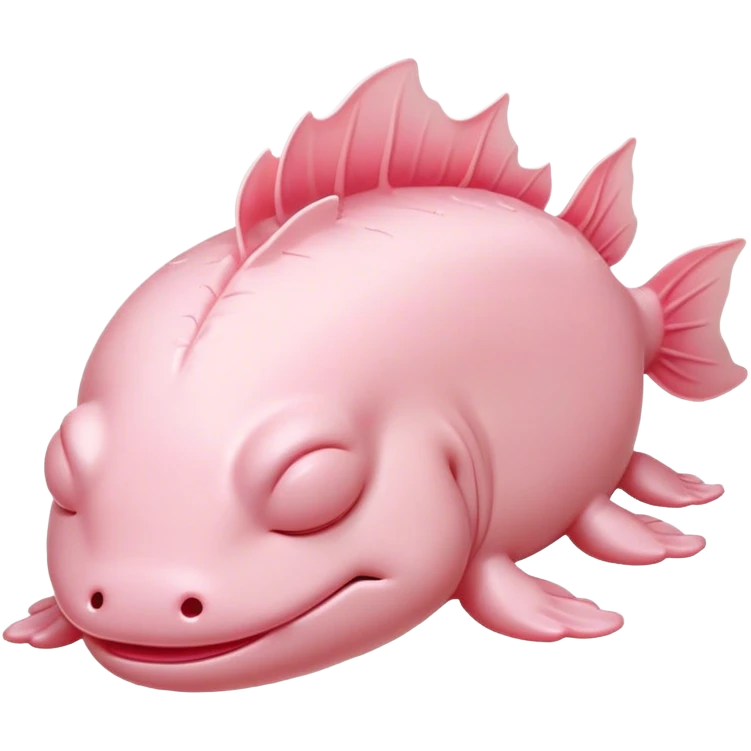 Meme-Worthy Cute Sleeping Axolotl Portrait Emoji, Head resting peacefully with a contented smile, showcasing a slender, graceful body with smooth, pale pink skin and gently drooping feathery gills, eyes shut in a serene nap, Simplified yet hilariously adorable features, highly detailed, glowing with a soft, drowsy light, high shine, relaxed and utterly lovable, stylized with an air of playful laziness, bright and heartwarming, soft glowing outline, capturing the essence of a comically sleepy aquatic friend, so meme-worthy it feels like it could instantly become the next viral sensation of adorable slumber! emoji