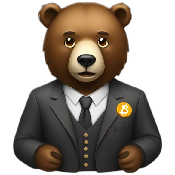 The bear in bitcoin emoji