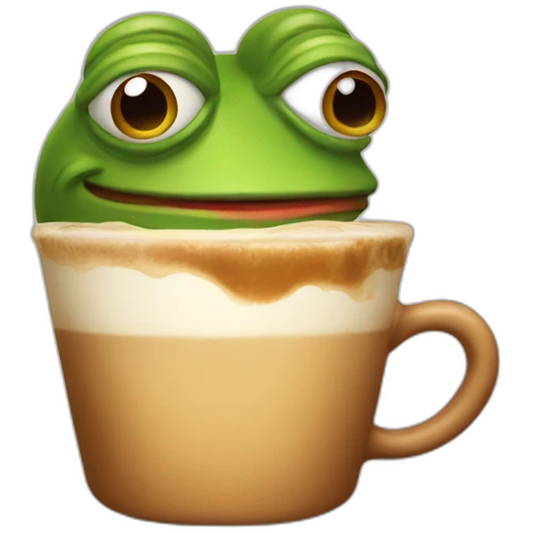 Pepe drink coffee emoji