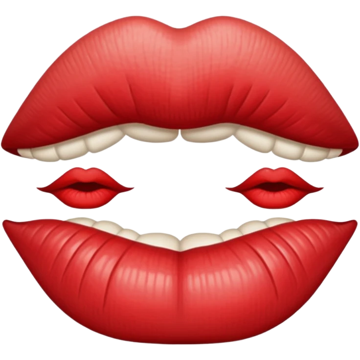 Lips stitched shut  emoji