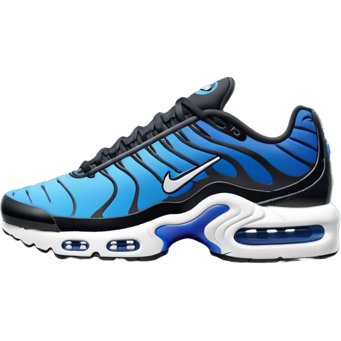I want you to draw an Air Max Plus with the Nike logo facing right emoji