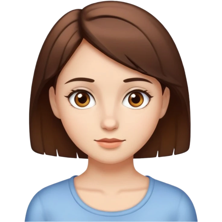 Girl with short brown hair  emoji