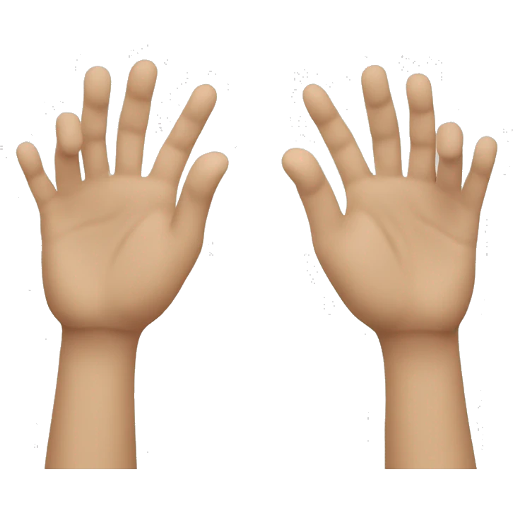 Two Emoji Hands making sqare shape  emoji