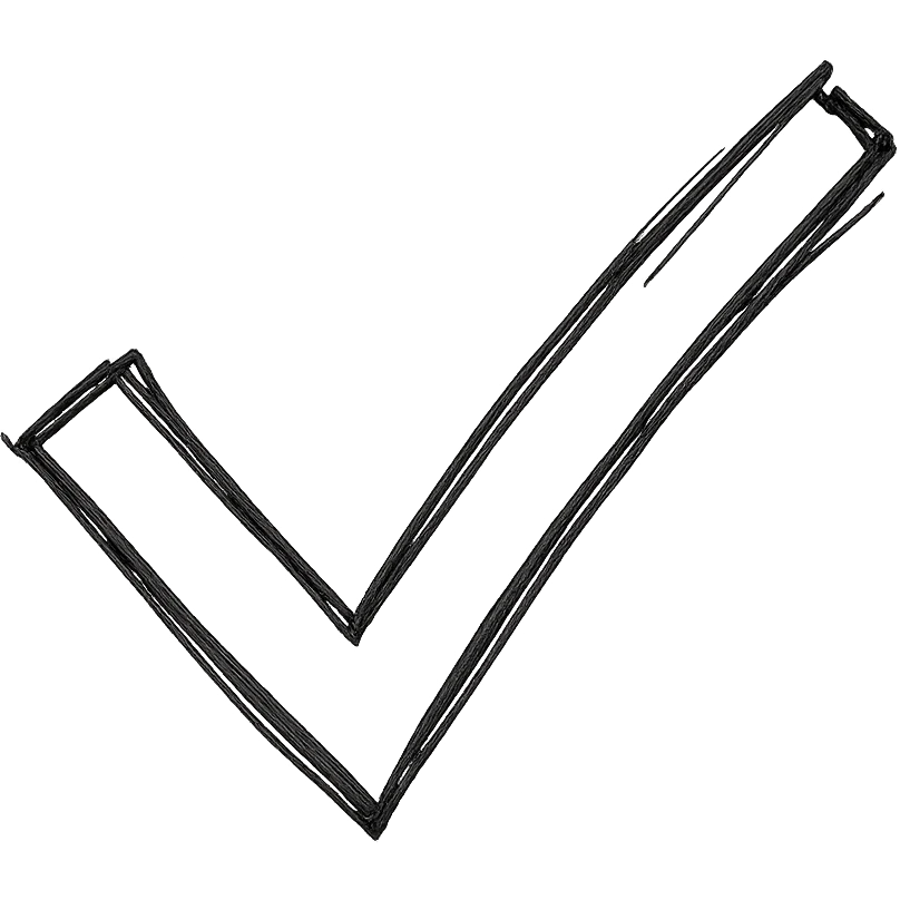 hand drawn style tick mark, simple and clear emoji