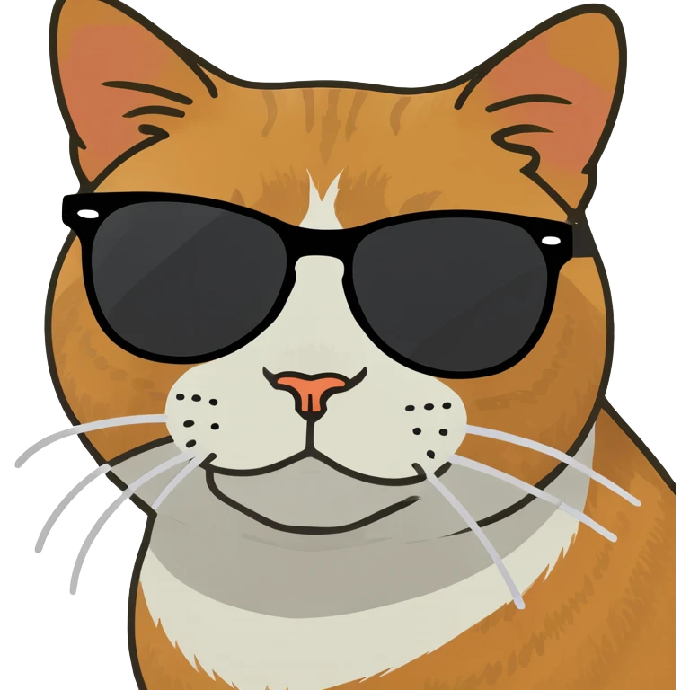 Cat with sunglasses emoji