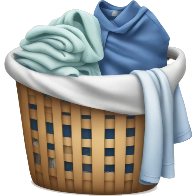 LAUNDRY BASKET WITH FOLDED CLOTHES emoji