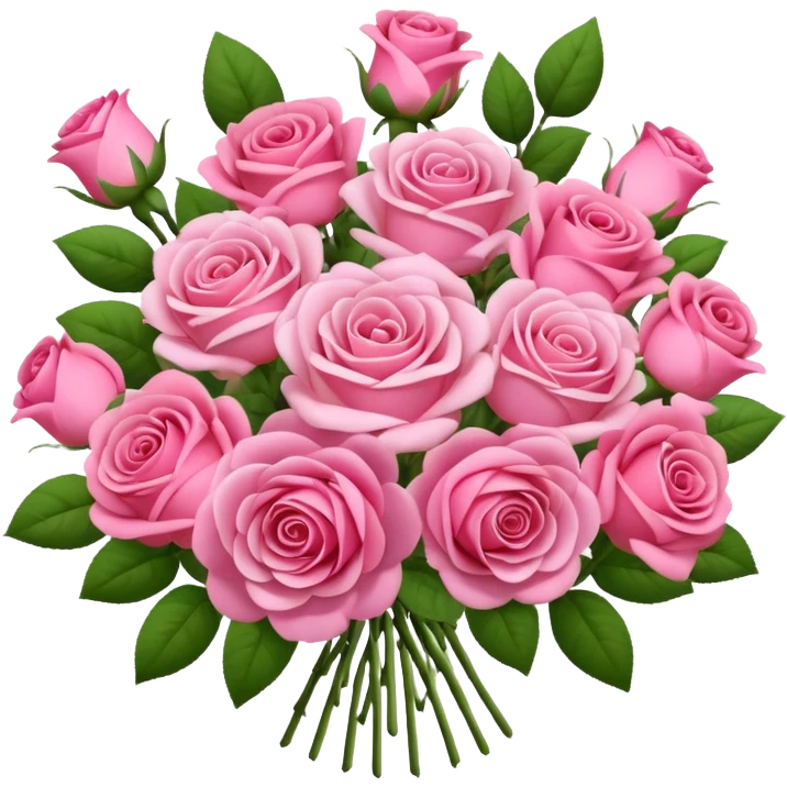 Huge pink flower bouquet with different flowers and pink tones and roses emoji