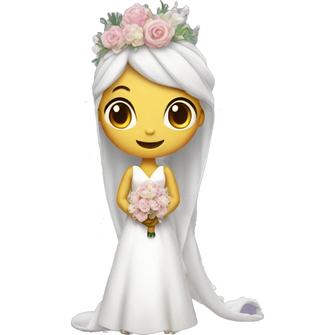 dragon dressed up as a bride in a wedding emoji