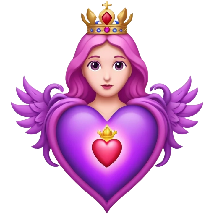 Sacred heart pink violet  emoji