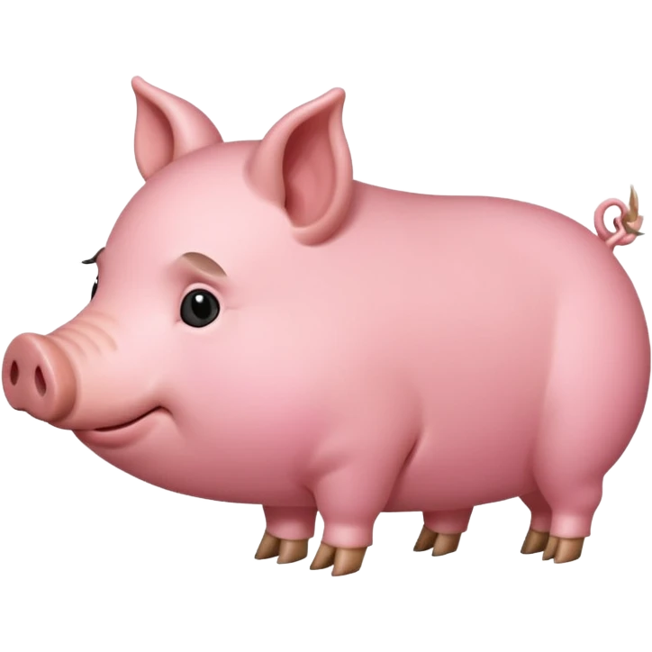 Realistic pig side view emoji