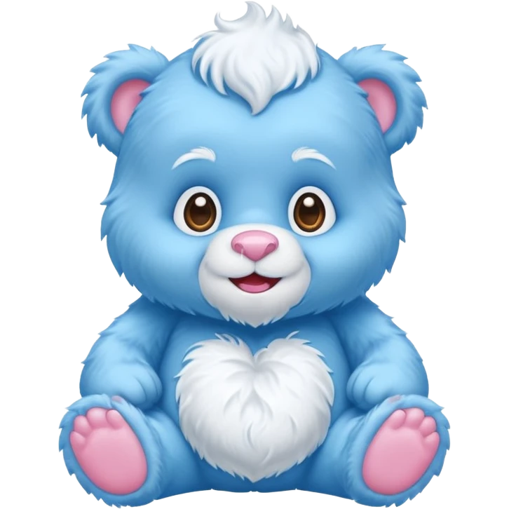 blue baby care bear yeti  emoji