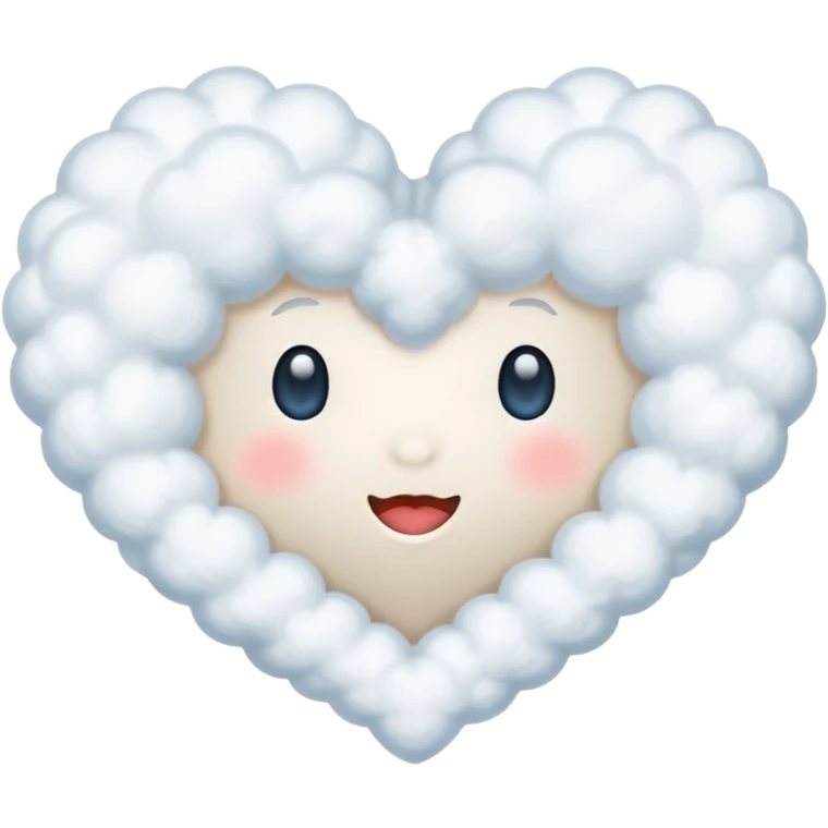 white heart with a cloud pattern emoji
