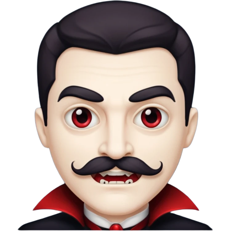 vampire with mustache with sharp teeth  emoji