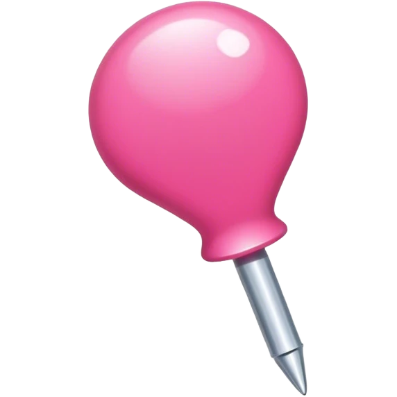 Pink push pin emoji