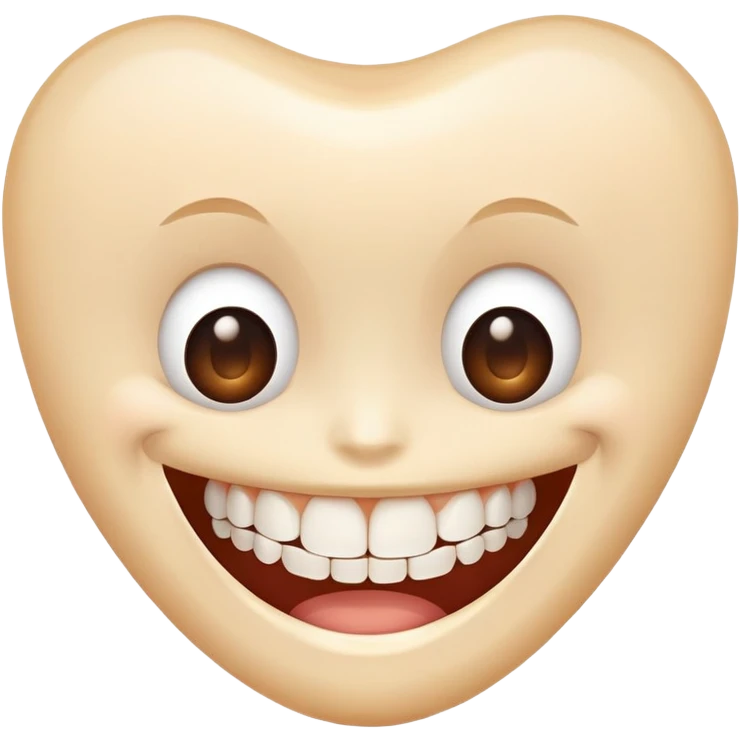 Teeth smile with open eyes emoji