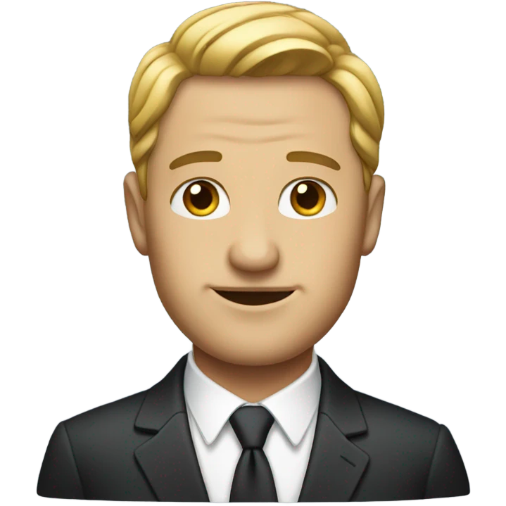 Rich husband wearing a suit emoji