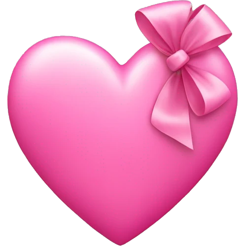 pink heart with a bow  emoji