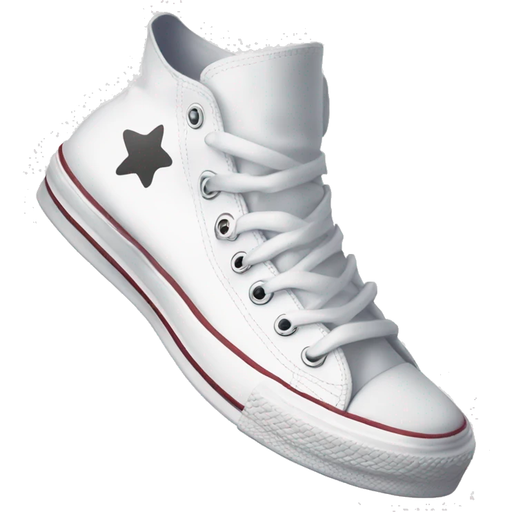 Platform all white high top converse emoji