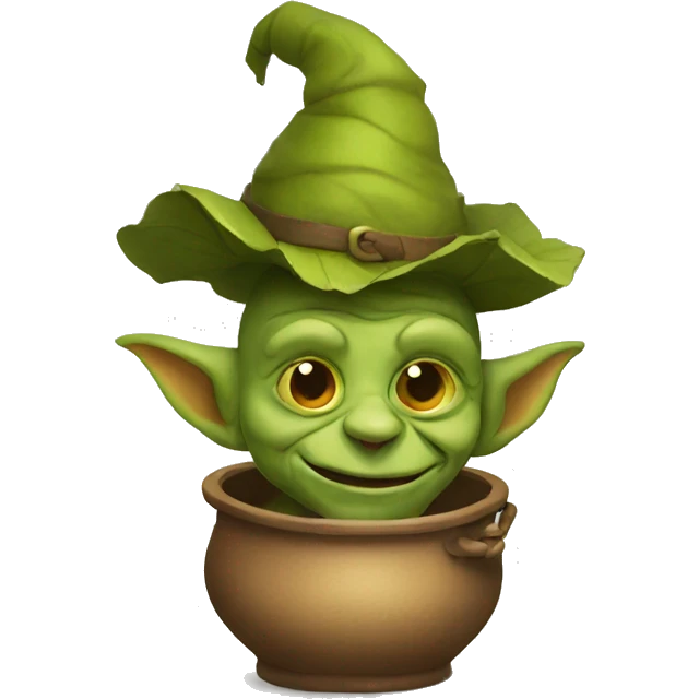 Goblin with a pot on his head emoji