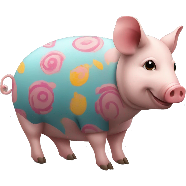 Graffiti patterns on a pig armadillo  emoji