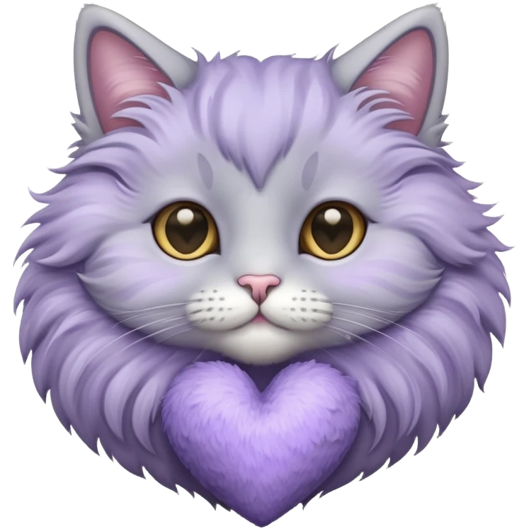 Cat and Lavender heart emoji