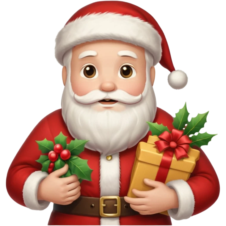 santa holding bundle emoji