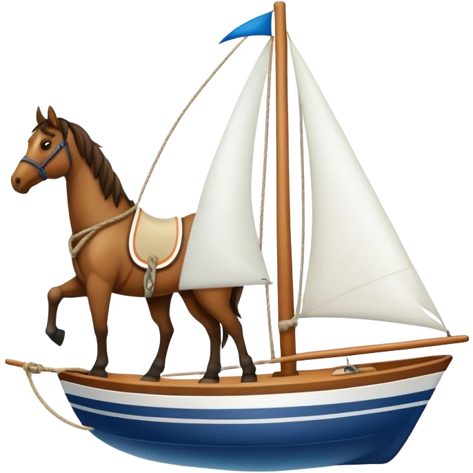 Horse on a sailboat  emoji