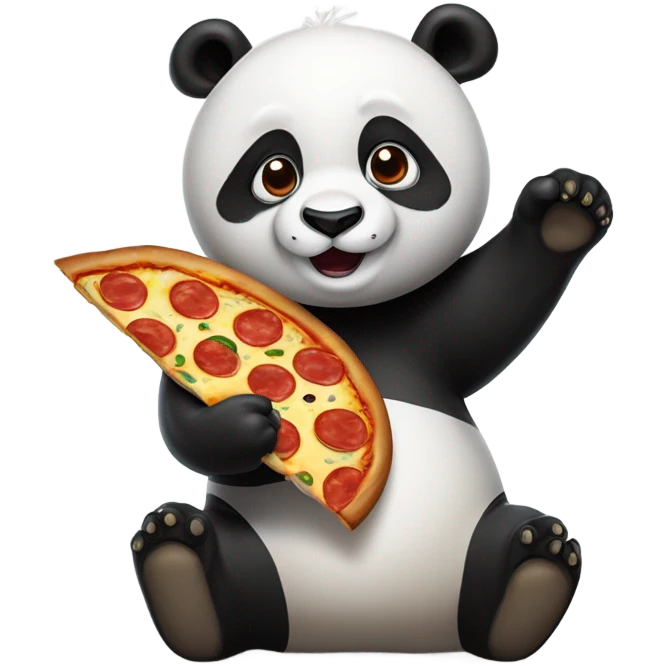 panda eating pizza emoji