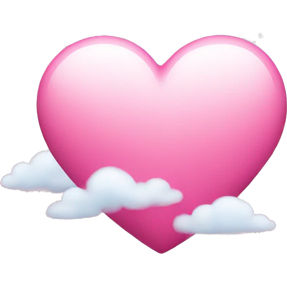 pink heart + cloud emoji