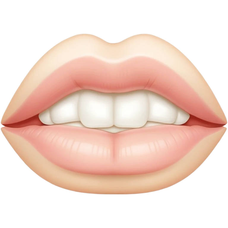 Milk-colored lips emoji