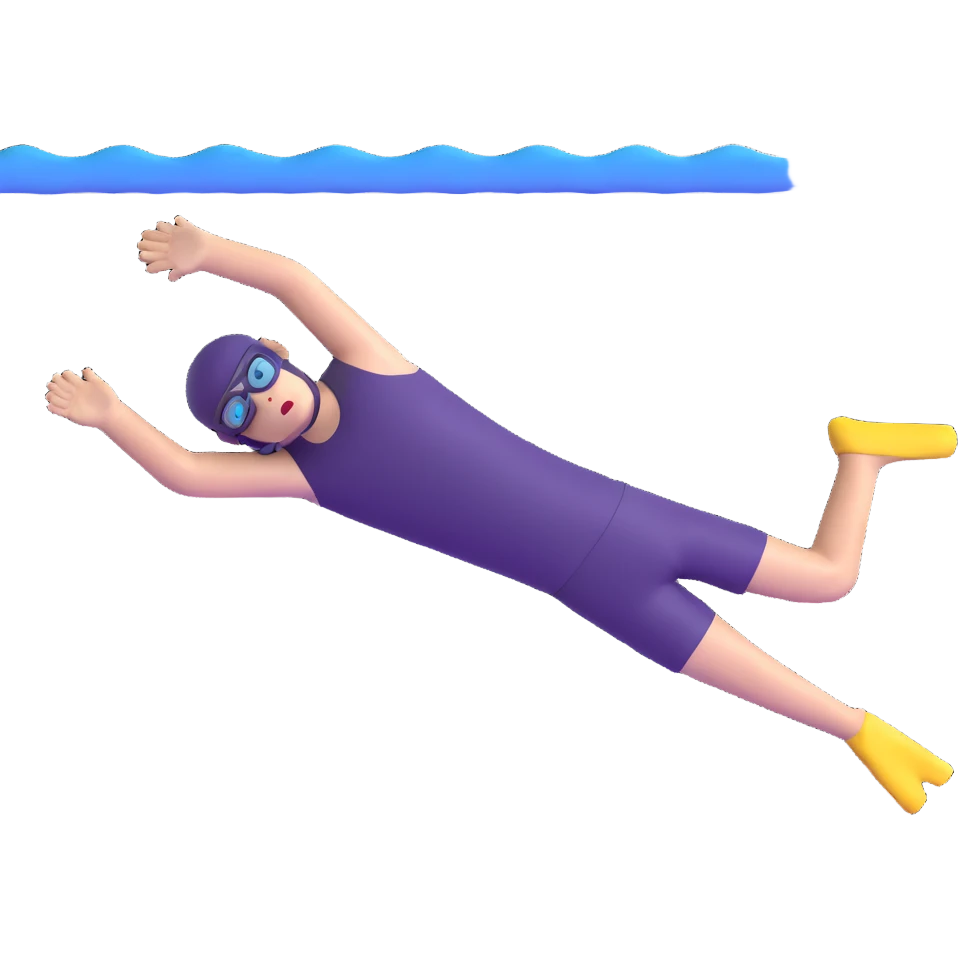 person swimming underwater emoji