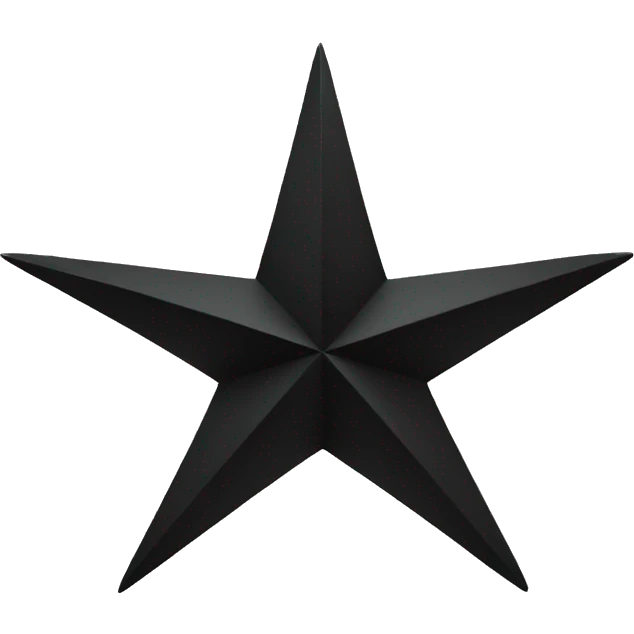 Northern star in black color emoji