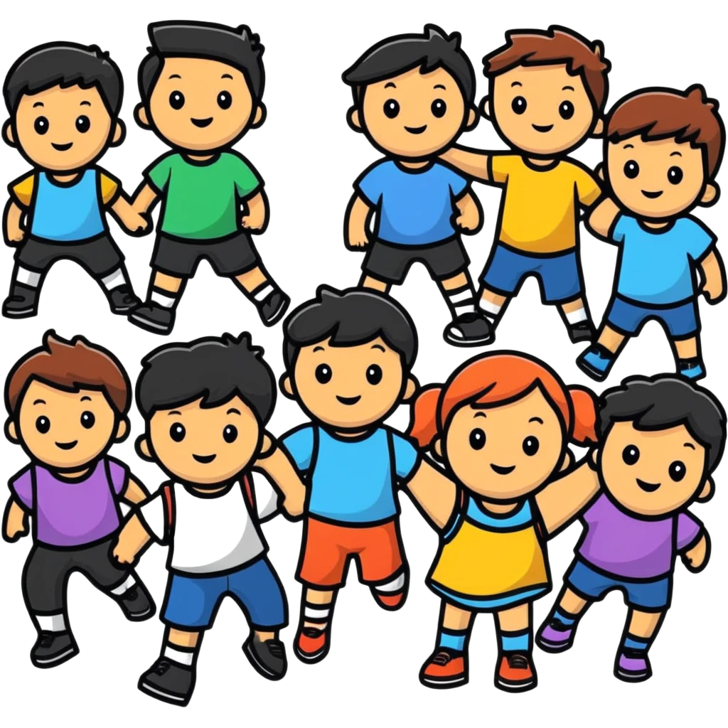 The Goonies group of kids, adventure movie characters emoji
