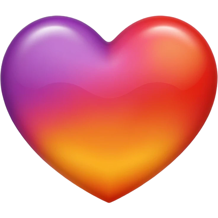 heart with gender questioning pride flag colors emoji