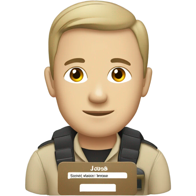 Security badge beige emoji