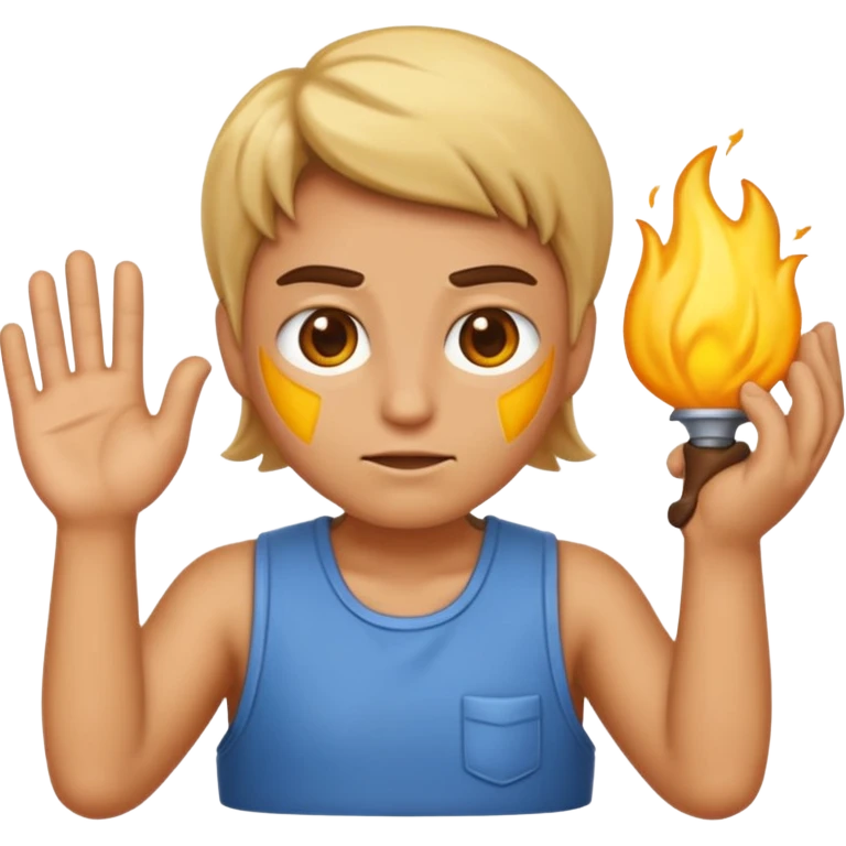 An emoji representing the ironman challenge for an mmorpg player who crafts everything themselves the hard way, and does not buy or sell items in-game. emoji
