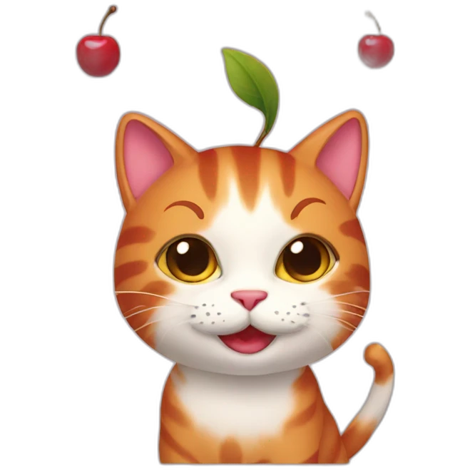 Cherry cat emoji