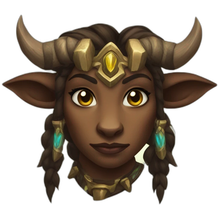 warcraft tauren female LOL emoji
