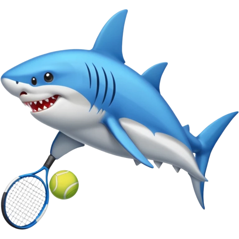 Tiburón con tenis azules emoji