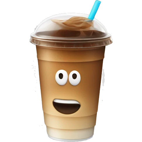 iced-coffee cup with a flat lid emoji