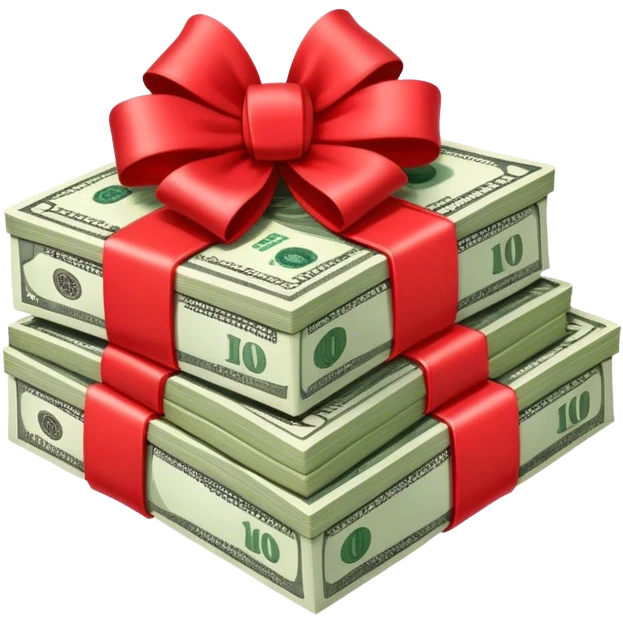 money wrapped in a bow emoji