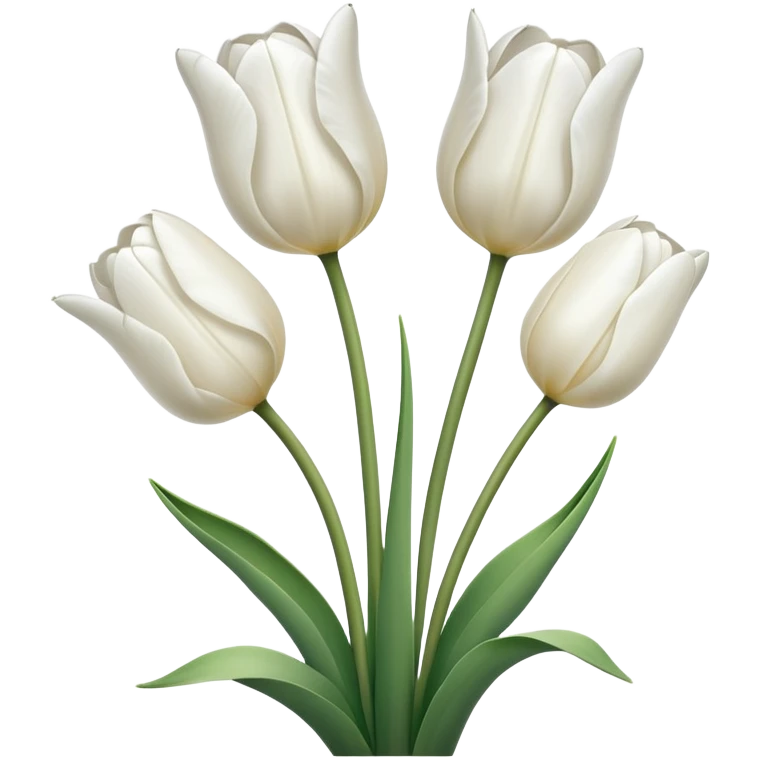 White tulips emoji