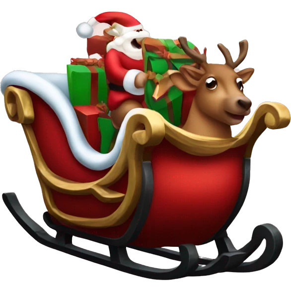 Santa's-sleigh emoji