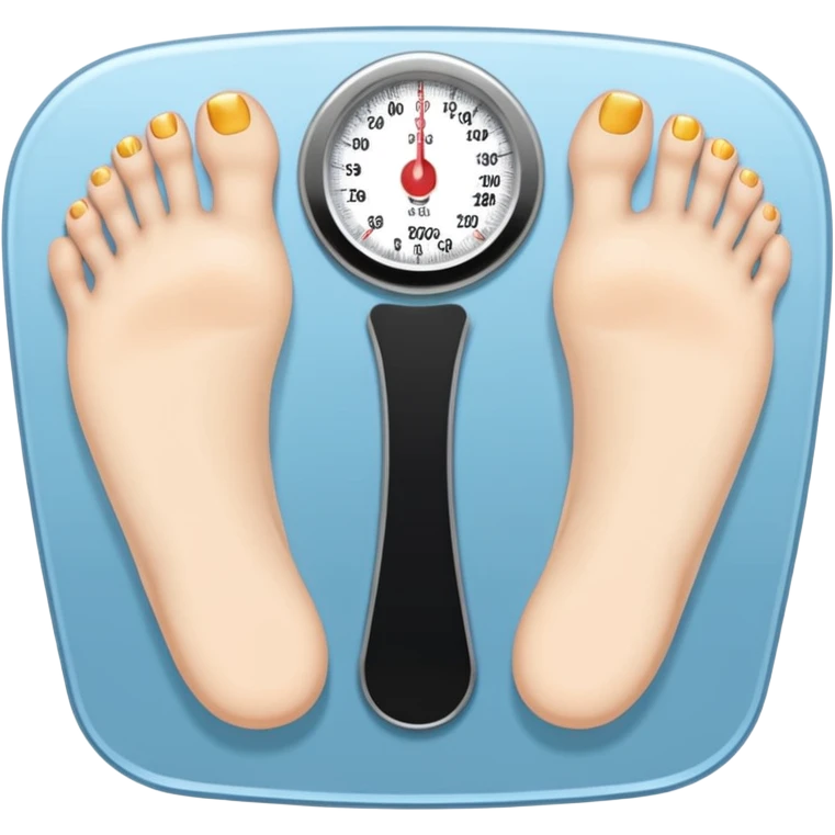 feet on digital scales emoji